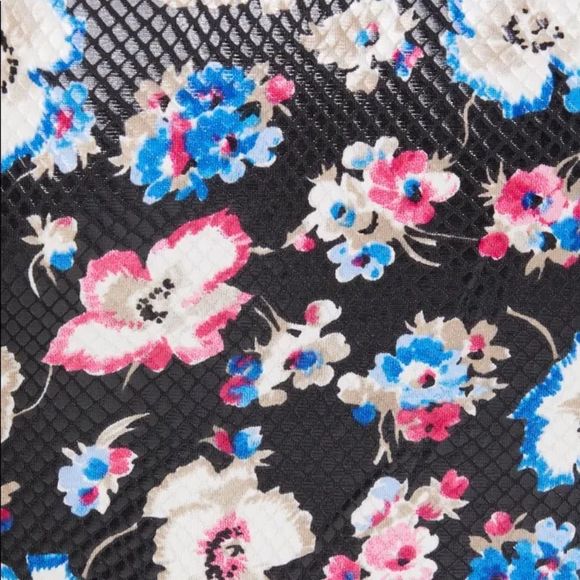 ROTATE Birger Sierra floral ruched long sleeve top black multi nwot - Picture 6 of 14